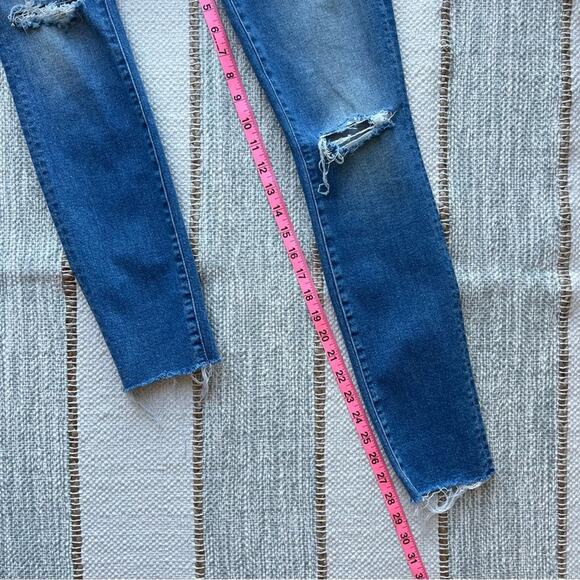 Mother High Waisted Looker Ankle Fray Thrilling Shots Jeans Women’s Size 24 - Picture 3 of 14